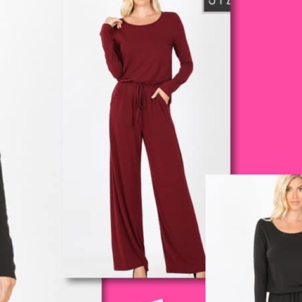 Burgundy XL jumpsuit